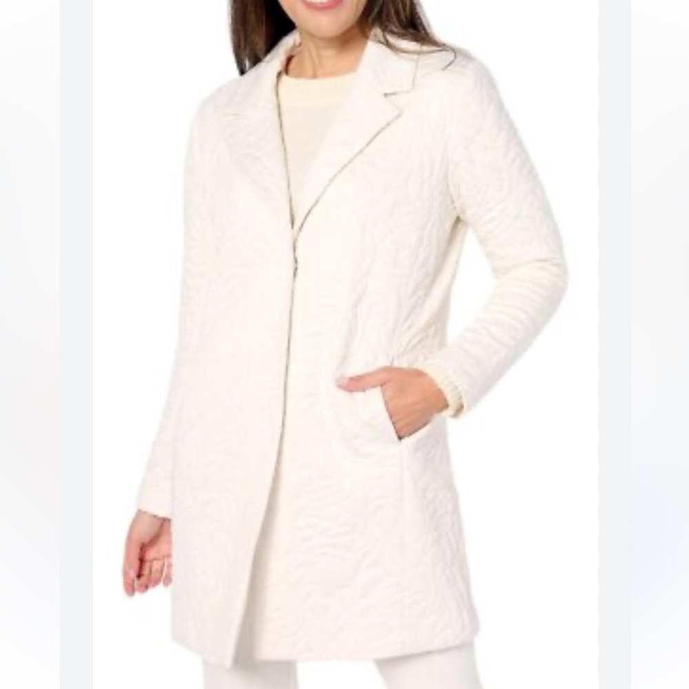 Susan Graver Quilted Notch Collar Blazer‎ Size Large